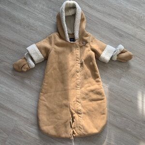 GAP Baby Tan Sherpa Bunting Suit